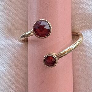 Alex And Ani Wrap Ring July Birthstone Gold Over Sterling Silver Size 8